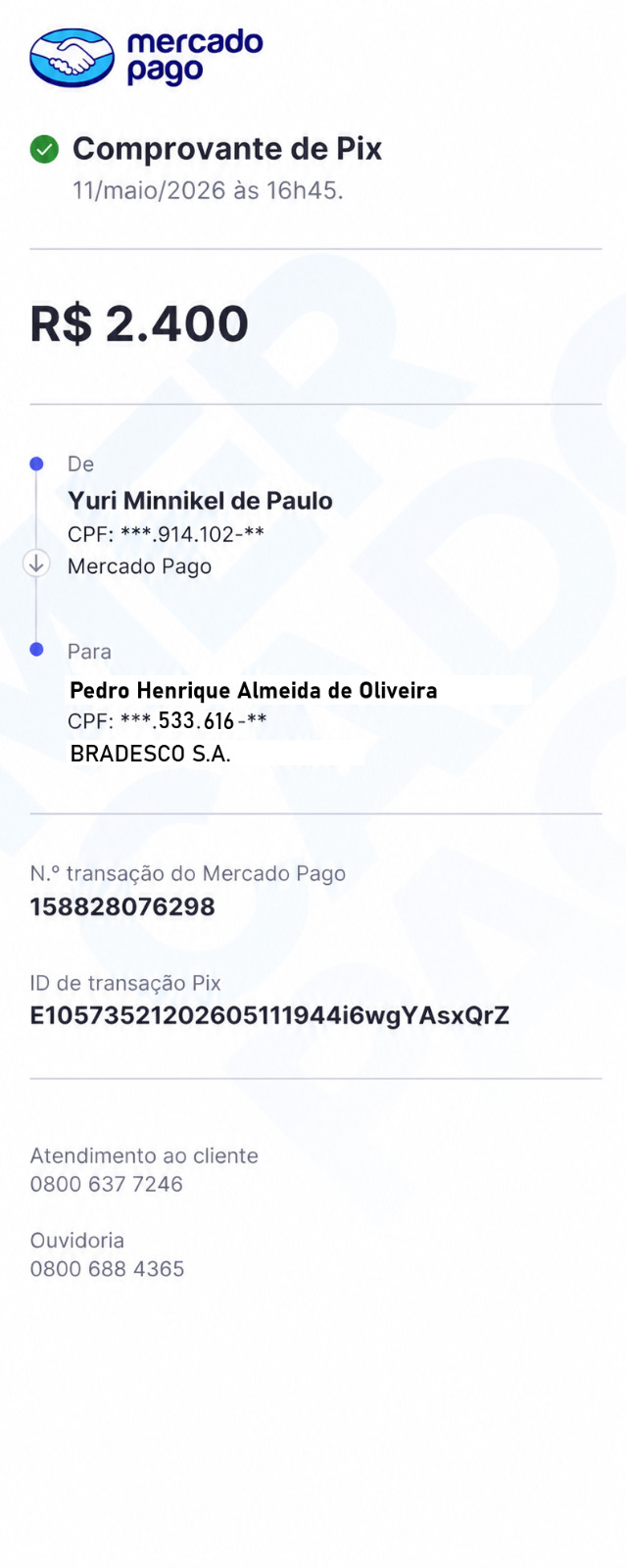 Comprovante MercadoPago